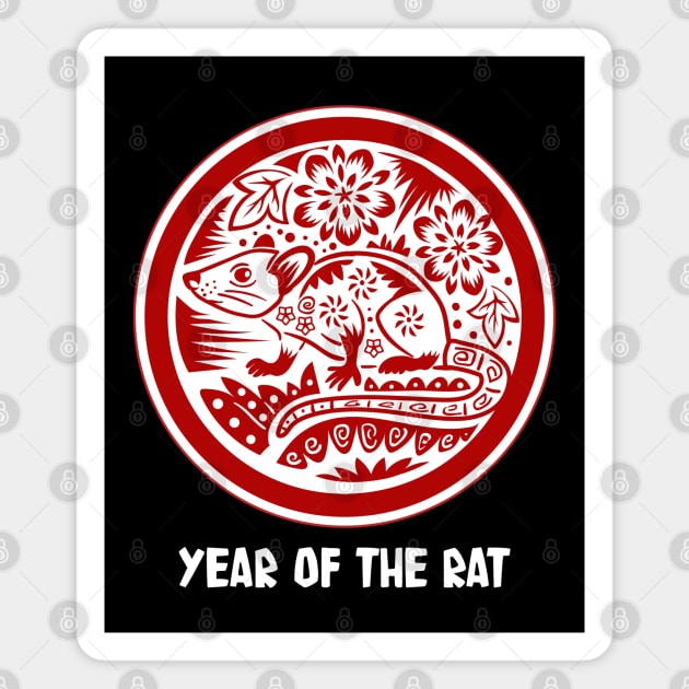 Year of the Rat Magnet by Peppermint Narwhal